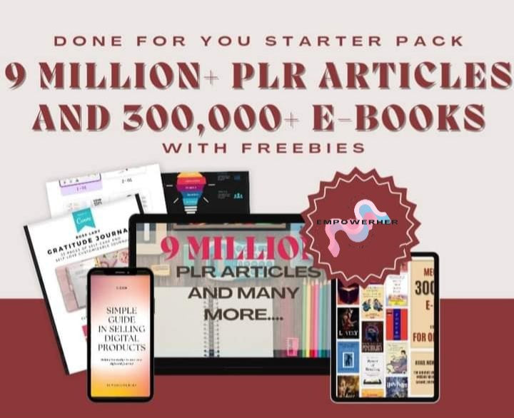 9Million + PRL Articles, 300 000 ebooks, 5 Thousand+ Office & school Personilized Bundle w/PRL plus FREEBIES