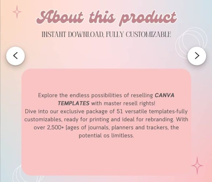 51 Canva Templates with 2500 editable pages